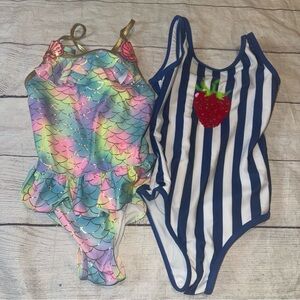 Betsy Johnson Bathing Suit 6X Wonder Nation Strawberry Lot Swim 6X Swimsuit